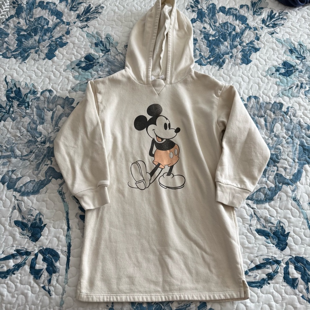 GAP Kids Cream Hoodie with Mickey Mouse